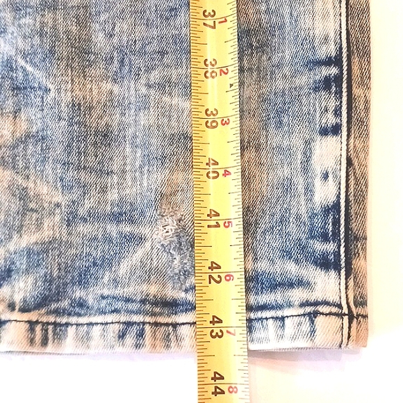 ROCKSTAR Acid Wash Distressed Men's Blue Jeans Size 42 - Picture 13 of 15